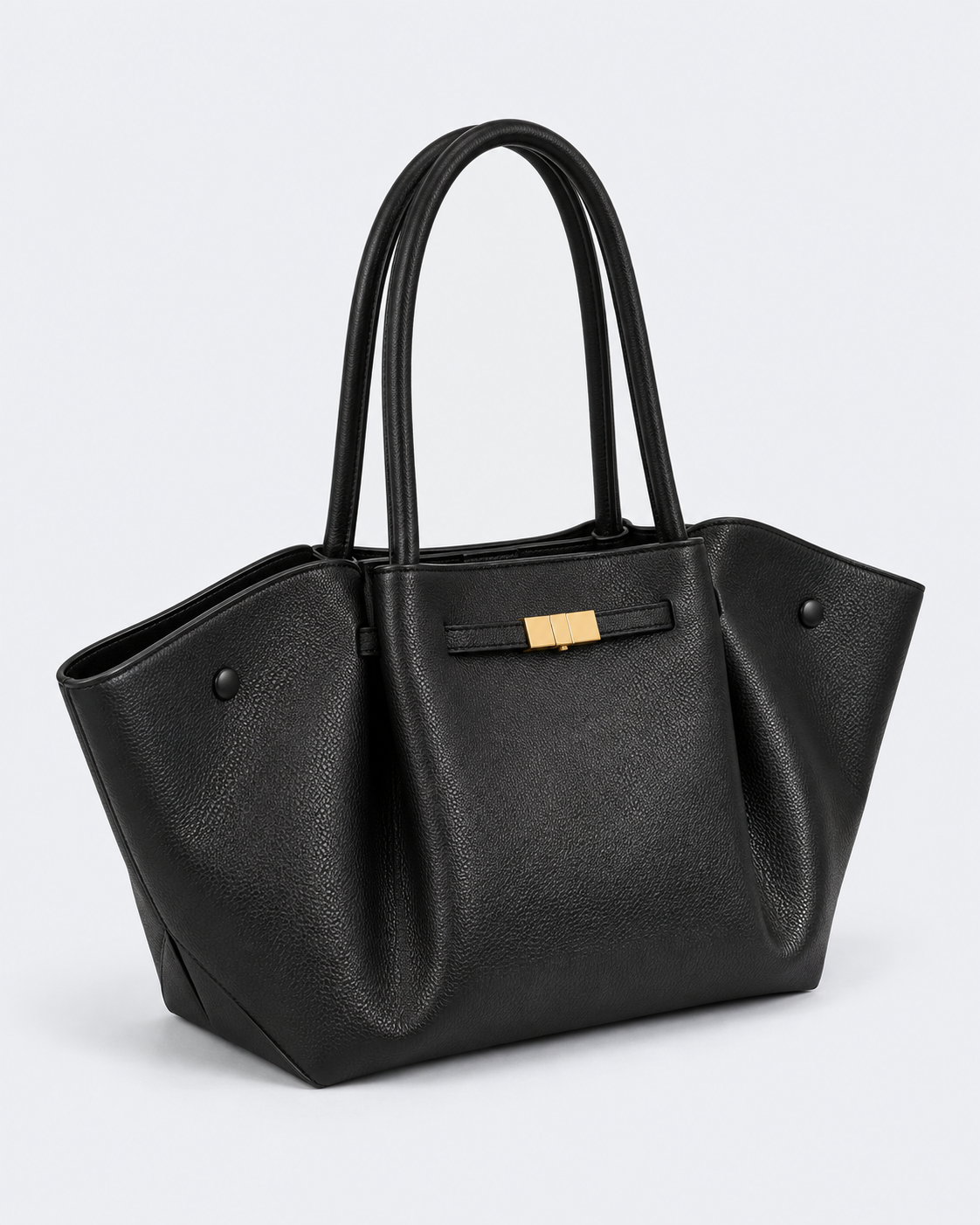 Bolso shopper con laterales plegados