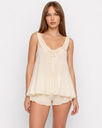 Conjunto de gasa con espalda abierta Nube