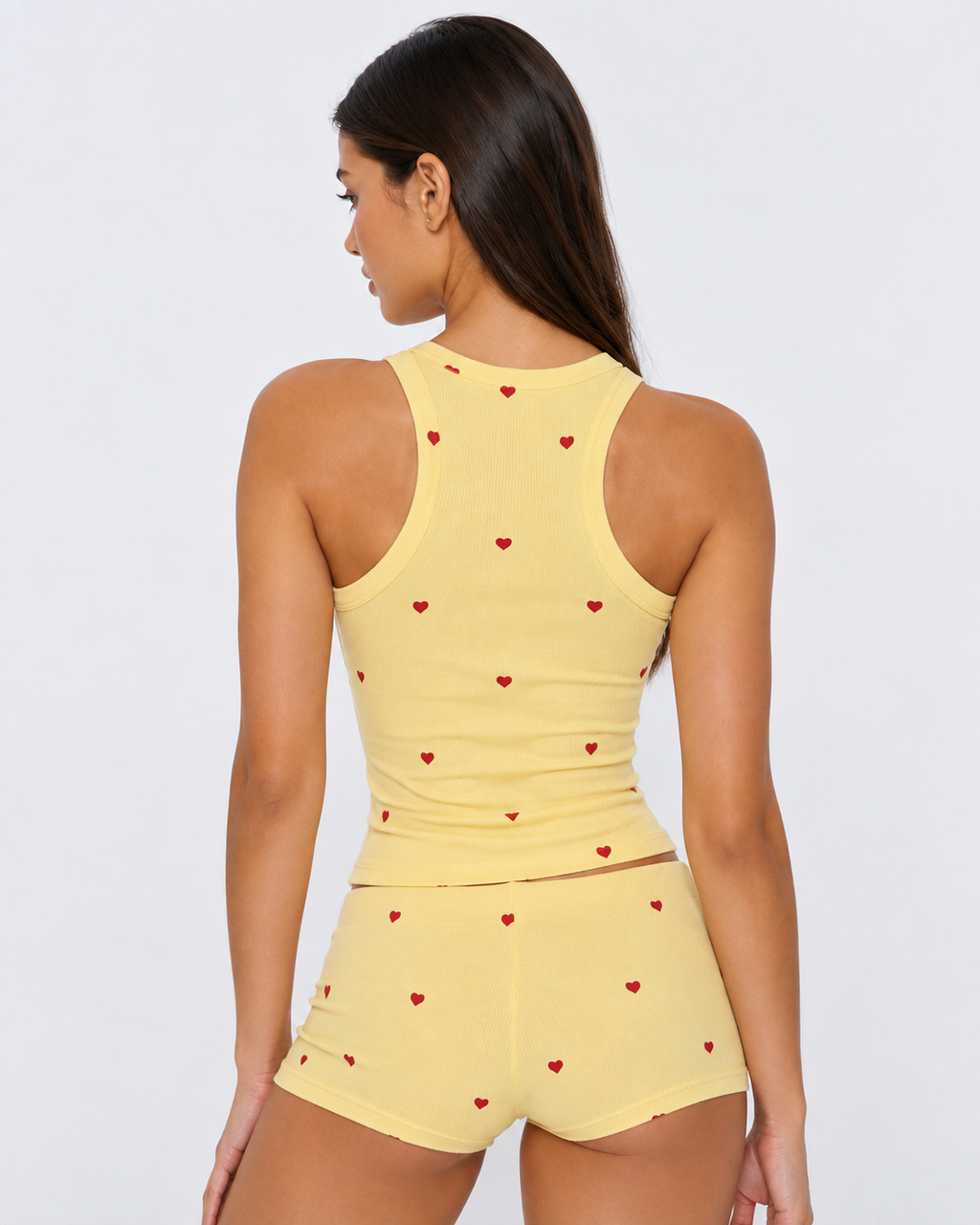 Conjunto de canalé con corazones Amor