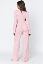 Conjunto cruzado con pantalón ancho