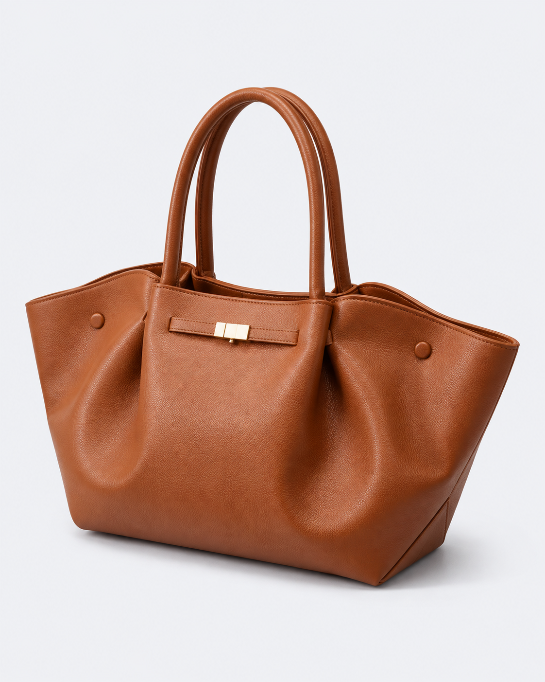 Bolso shopper con laterales plegados
