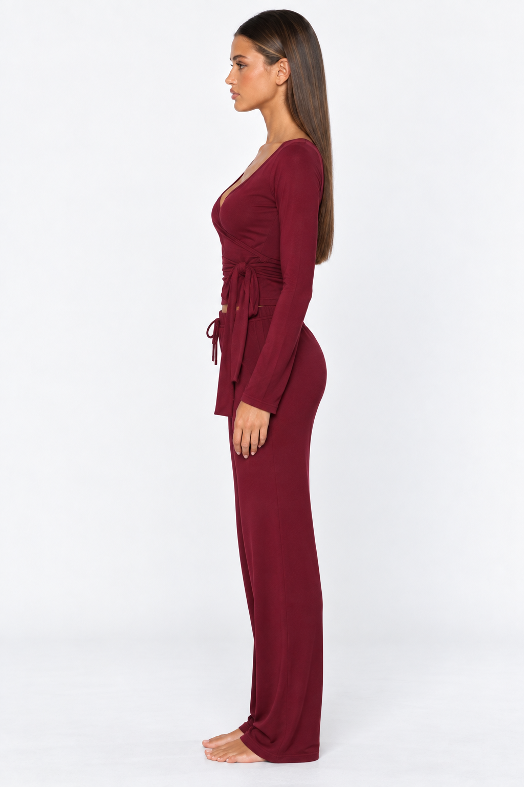 Conjunto cruzado con pantalón ancho