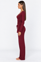 Conjunto cruzado con pantalón ancho