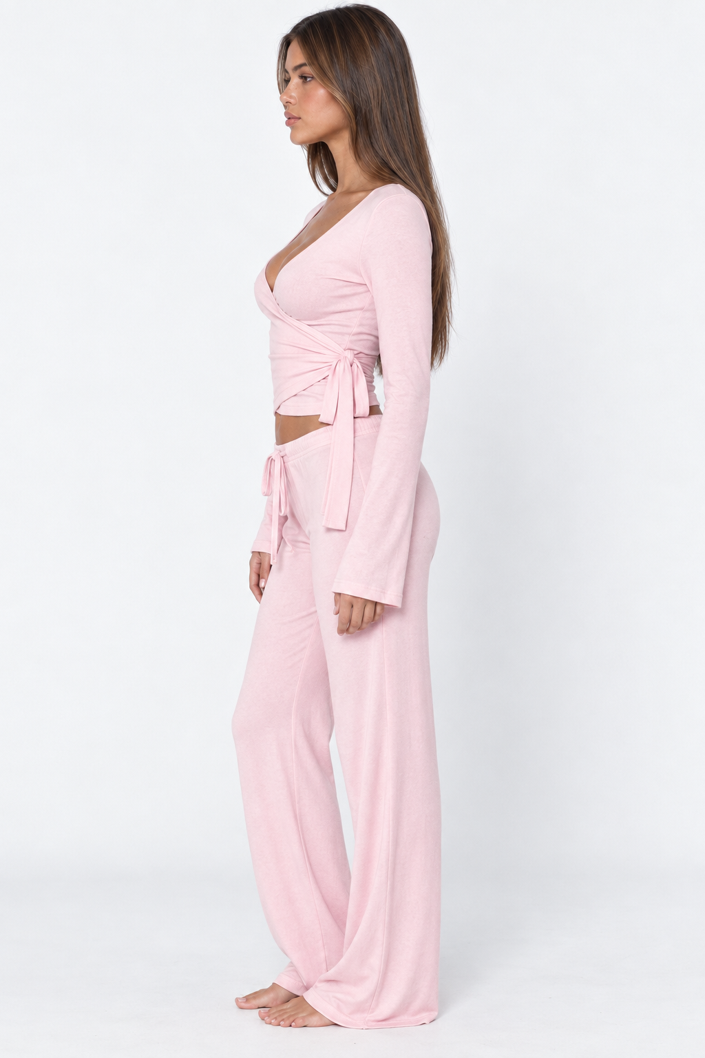 Conjunto cruzado con pantalón ancho