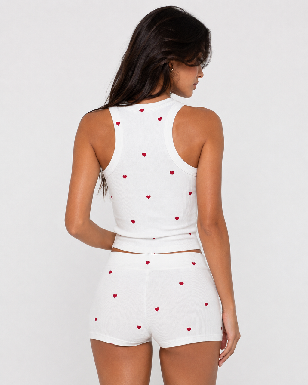 Conjunto de canalé con corazones Amor