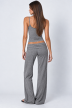 Conjunto de rayas con camisola y pantalón ancho
