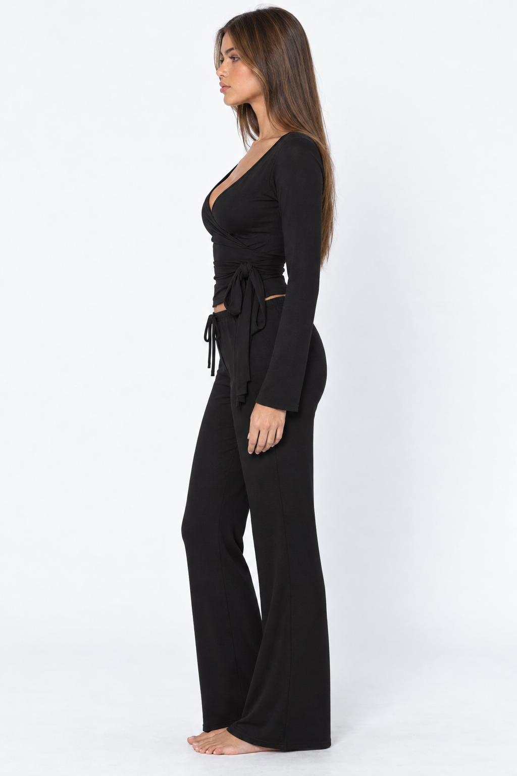 Conjunto cruzado con pantalón ancho