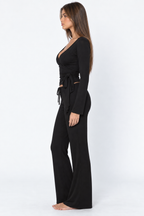 Conjunto cruzado con pantalón ancho