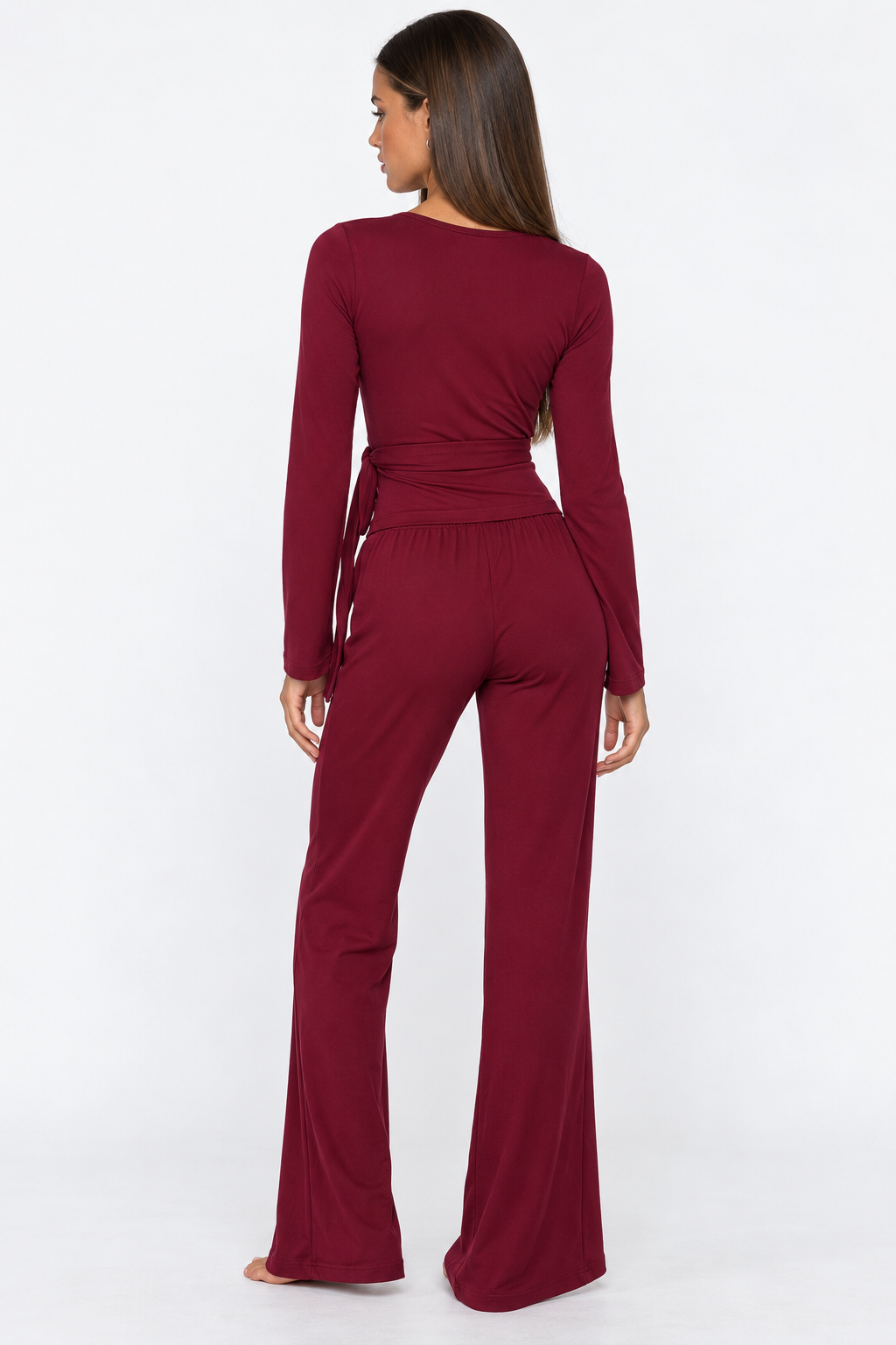 Conjunto cruzado con pantalón ancho