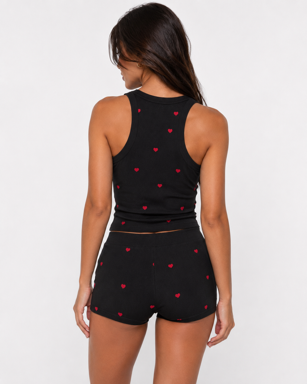 Conjunto de canalé con corazones Amor