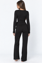 Conjunto cruzado con pantalón ancho