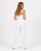Conjunto de camisola con volante y pantalón ancho