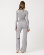 Conjunto de manga larga y pantalón ancho de tacto mantequilla