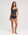 Conjunto de rayas con top halter Medianoche
