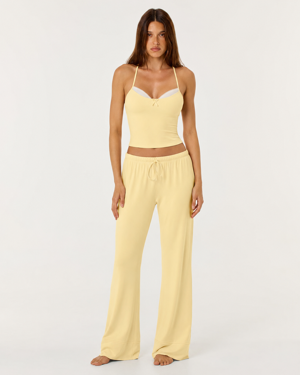 Conjunto de top y pantalón ancho Caricia