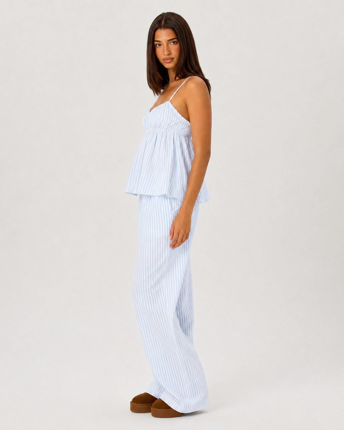 Conjunto de rayas con pantalón ancho Brisa