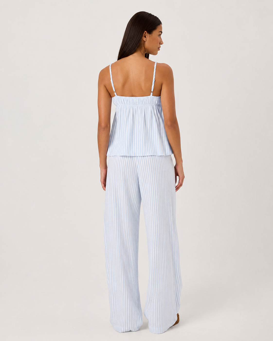 Conjunto de rayas con pantalón ancho Brisa