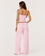 Conjunto de top y pantalón ancho Caricia