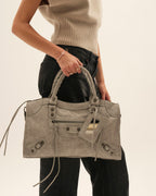 Bolso de piel grande con asa larga
