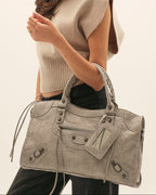 Bolso de piel grande con asa larga