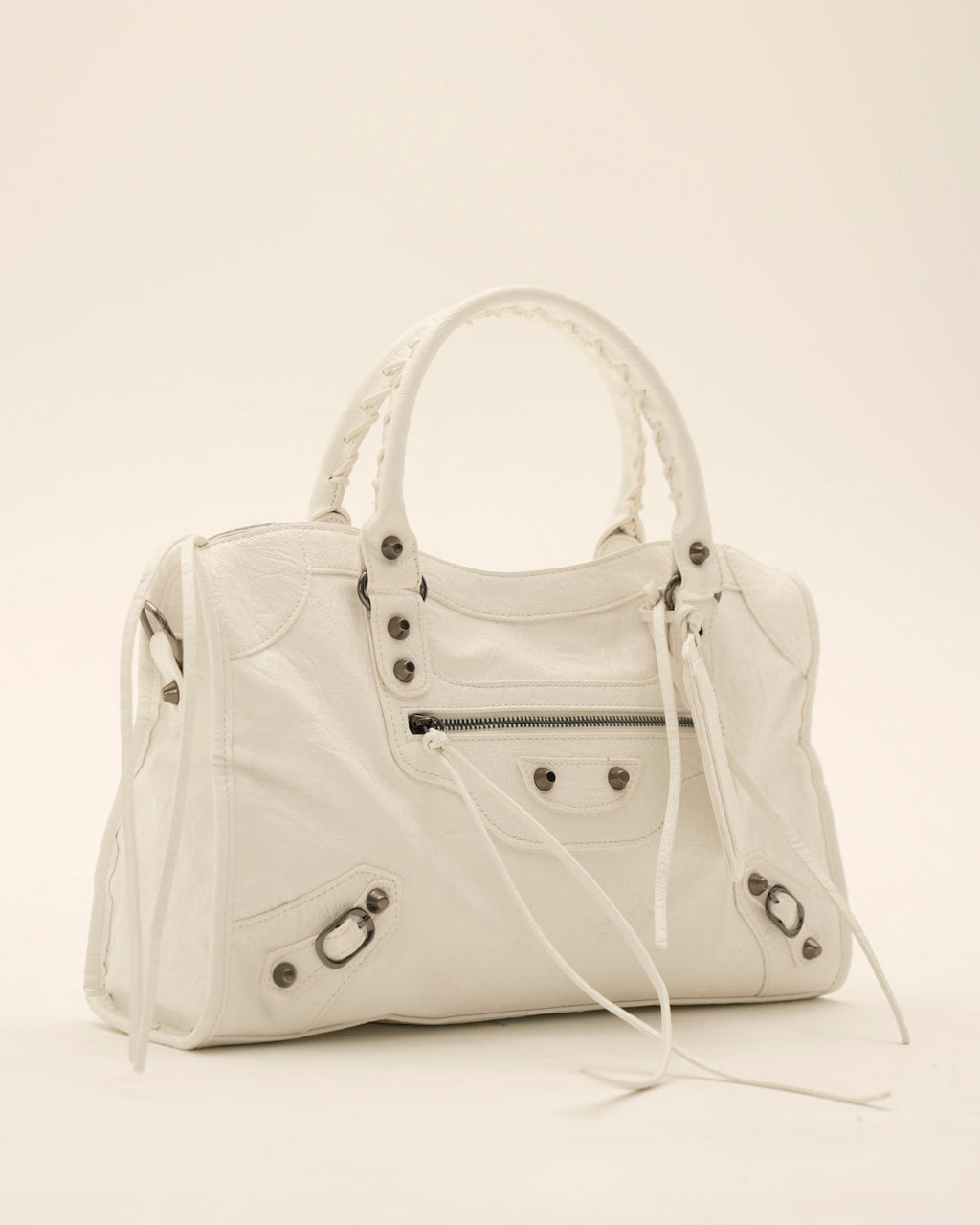 Bolso de piel grande con asa larga