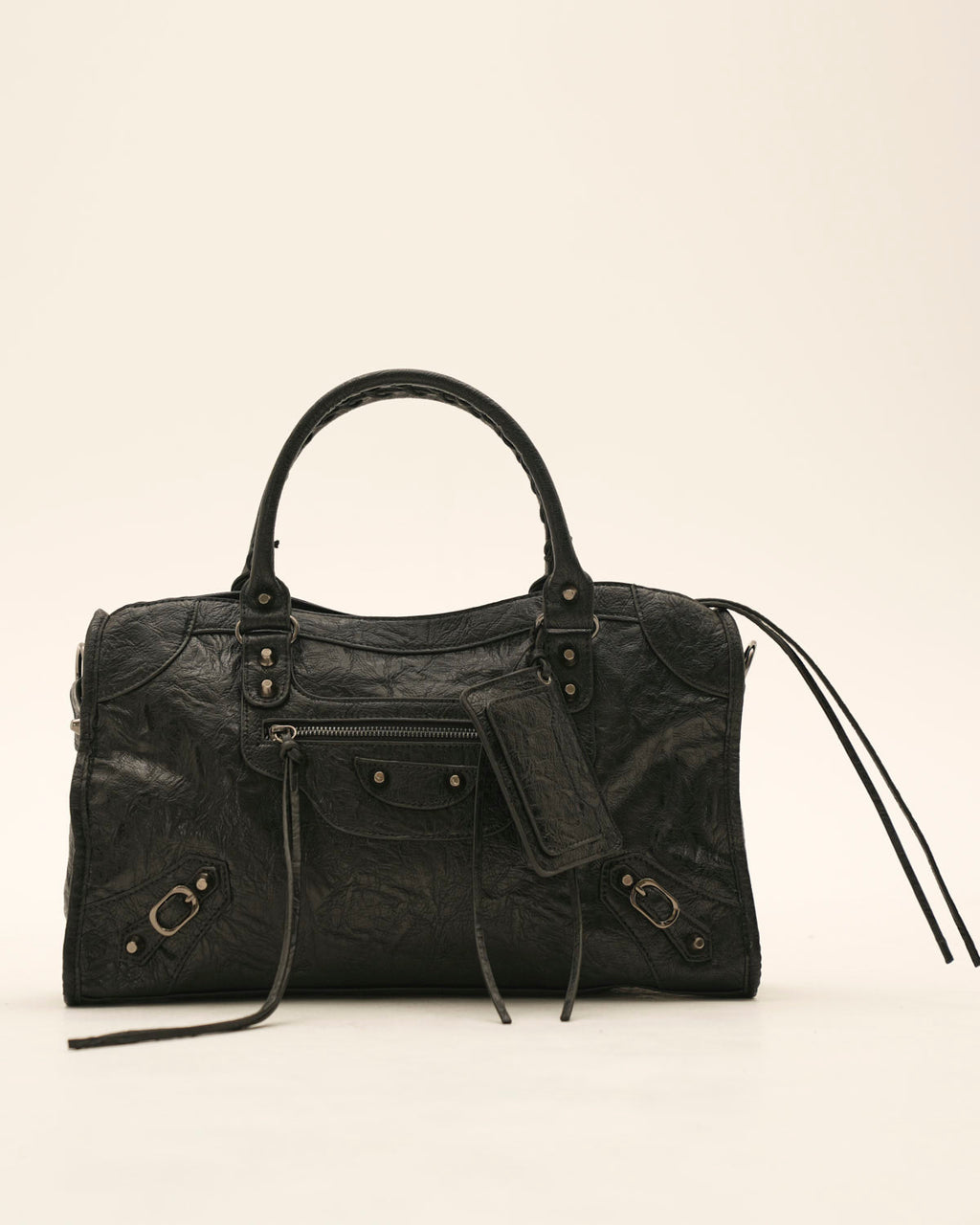Bolso de piel grande con asa larga