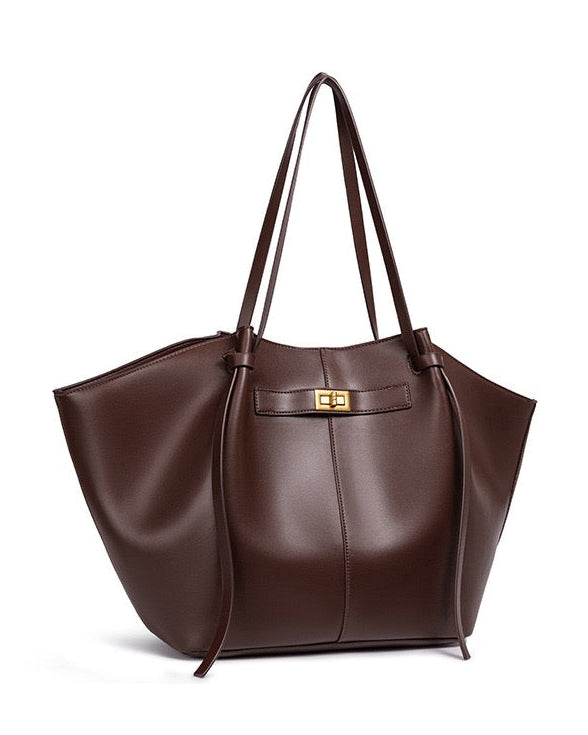 Bolso shopper con cierre dorado