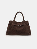 Bolso shopper marrón de estructura blanda