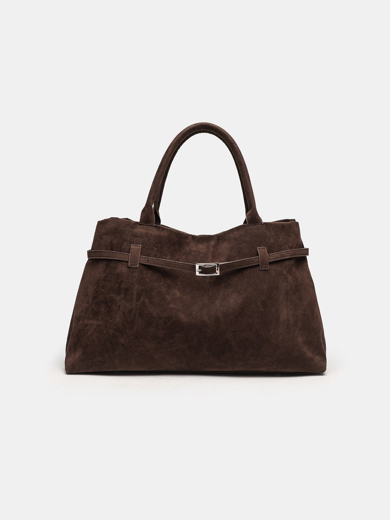 Bolso shopper marrón de estructura blanda