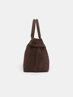 Bolso shopper marrón de estructura blanda