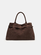 Bolso shopper marrón de estructura blanda