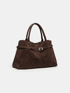 Bolso shopper marrón de estructura blanda