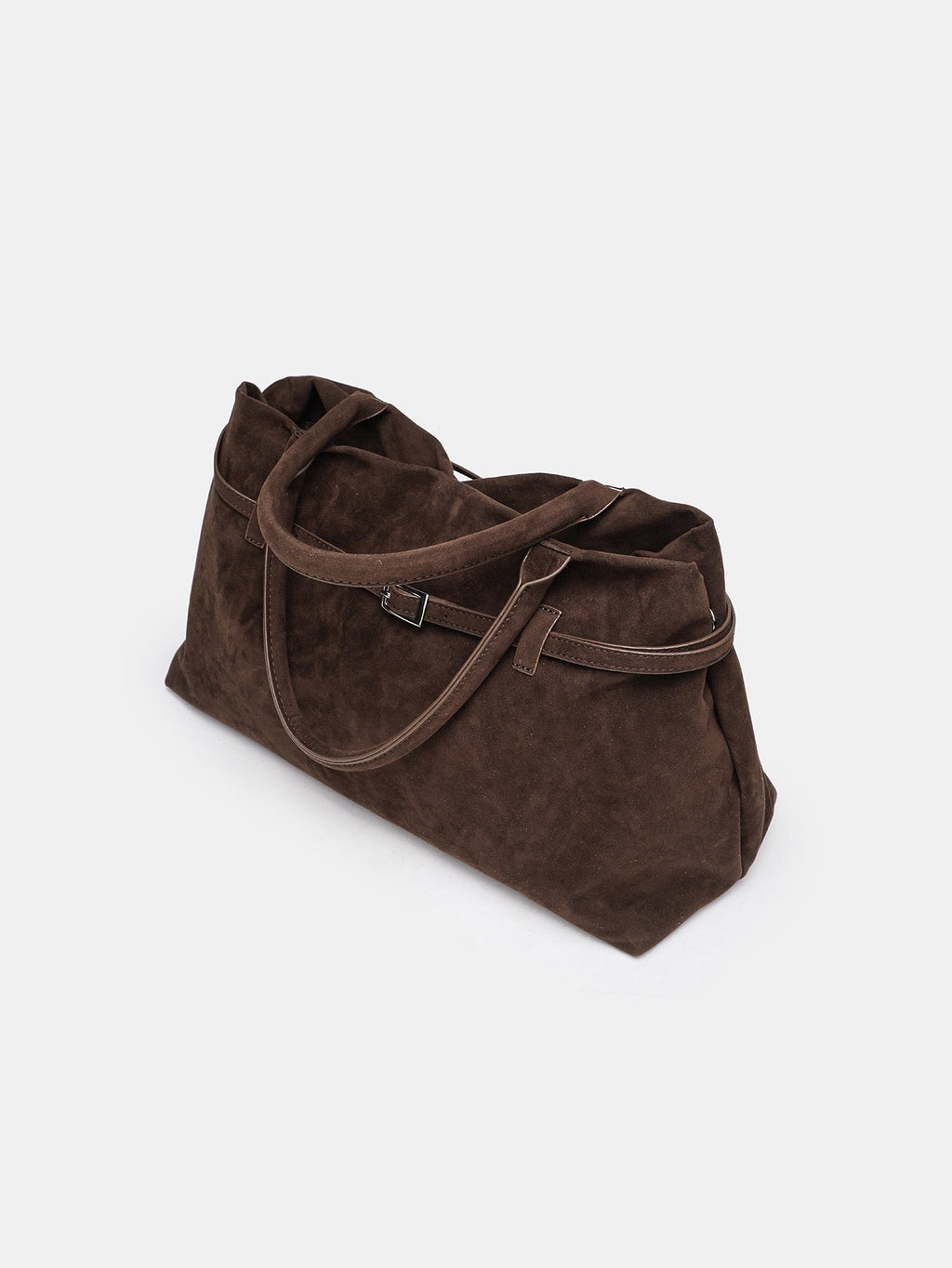 Bolso shopper marrón de estructura blanda