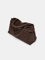 Bolso shopper marrón de estructura blanda