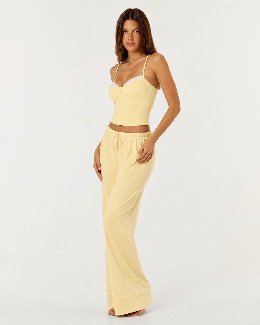 Conjunto de top y pantalón ancho Caricia