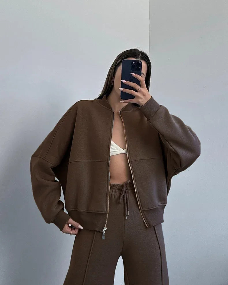 Chándal oversize de tacto polar