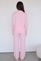 Pijama camisero con pantalón ancho Sueño Rosa