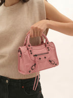 Bolso de piel pequeño con asa larga