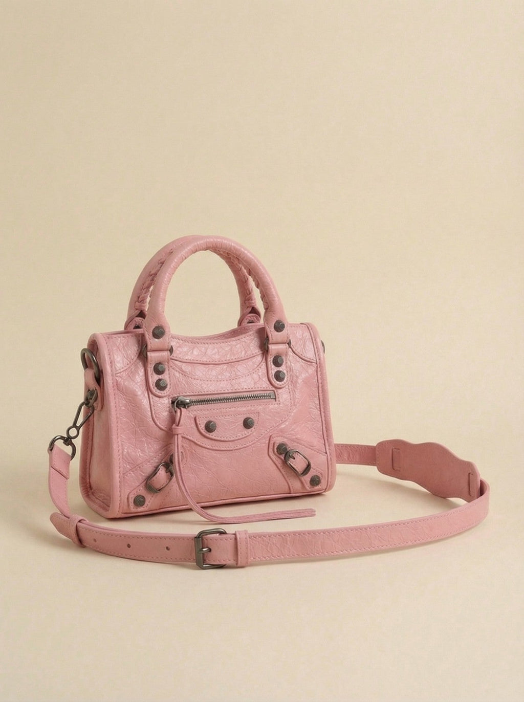 Bolso de piel pequeño con asa larga