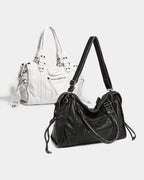 Bolso de hombro con costura trenzada