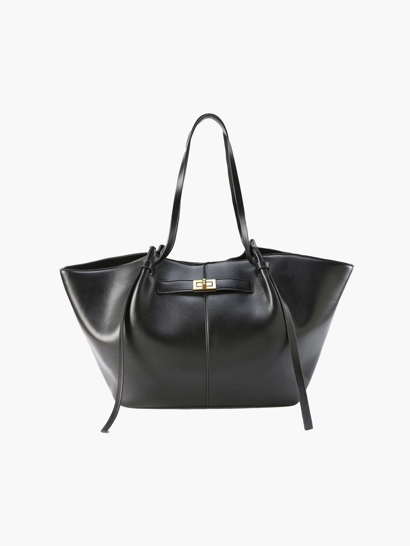 Bolso shopper con cierre dorado