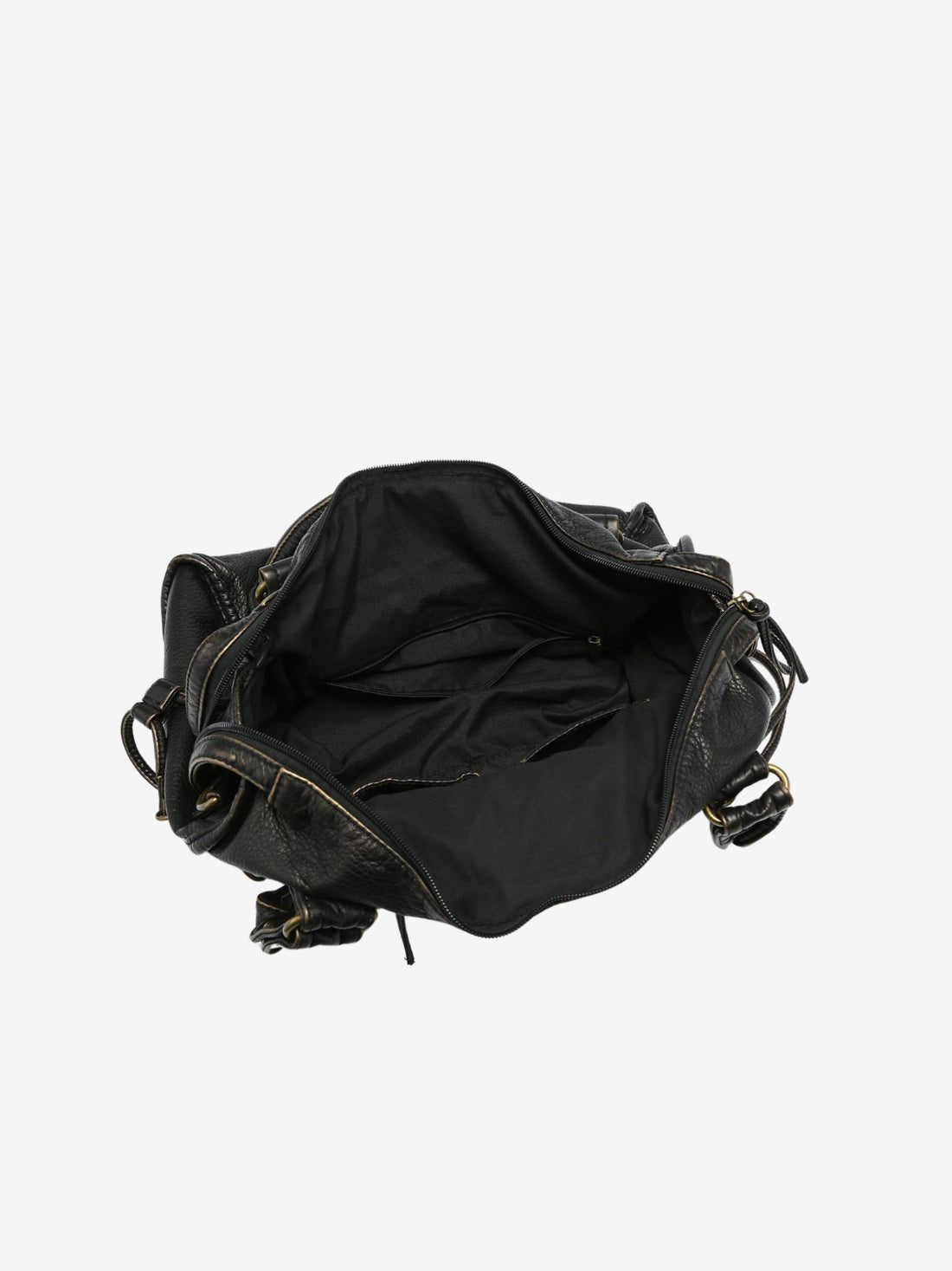 Bolso de hombro con costura trenzada