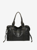 Bolso de hombro con costura trenzada