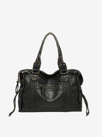 Bolso de hombro con costura trenzada