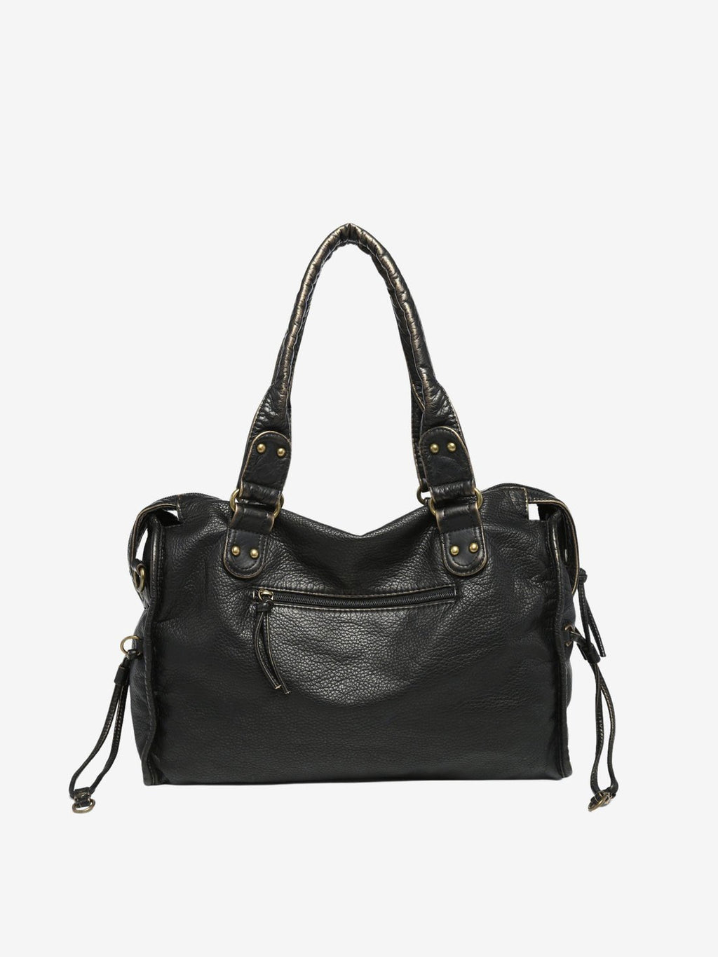 Bolso de hombro con costura trenzada