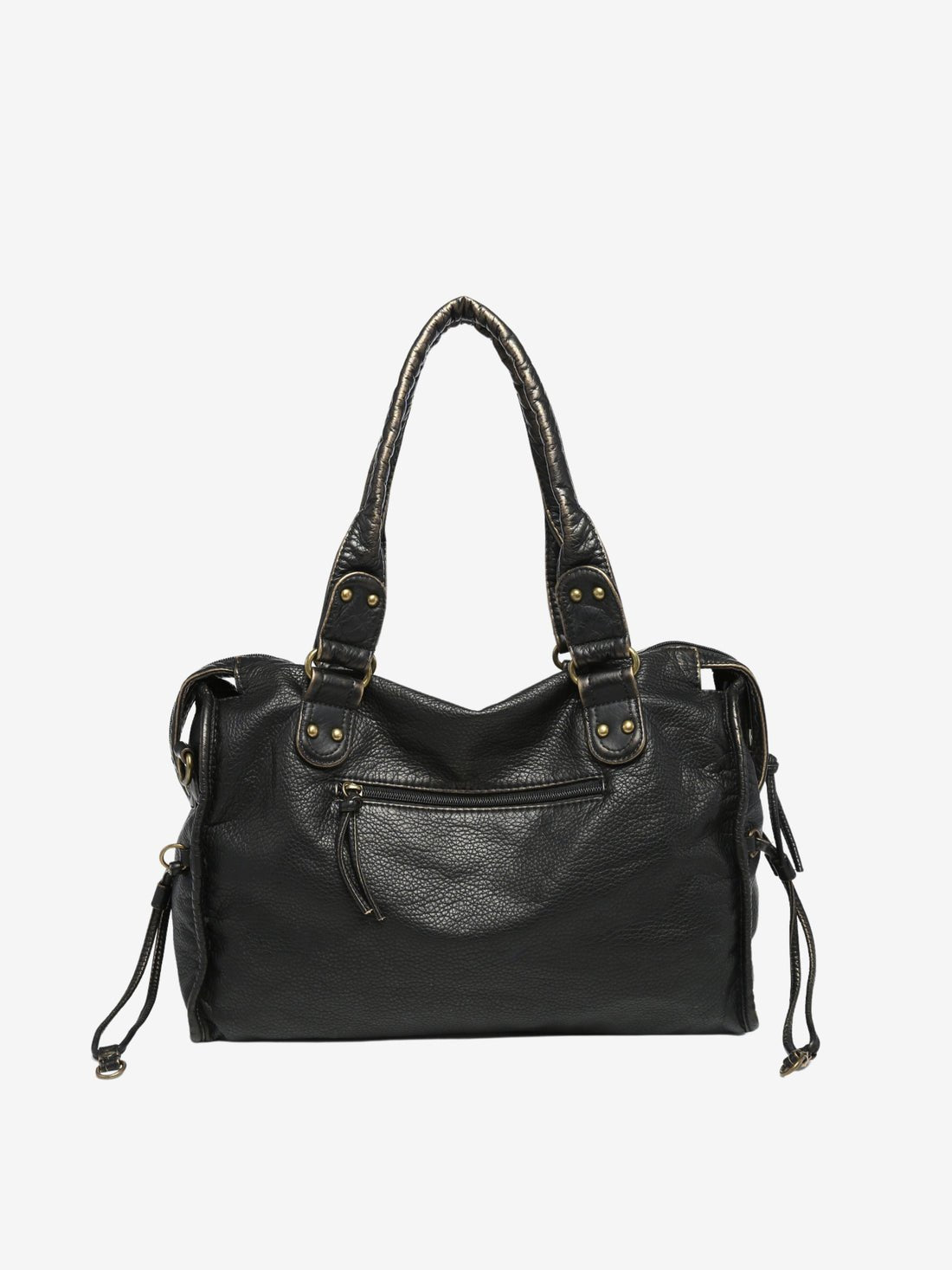 Bolso de hombro con costura trenzada