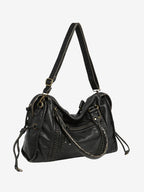 Bolso de hombro con costura trenzada