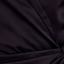 Vestido corto cruzado con puños de plumas