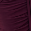 Vestido midi drapeado con un hombro y hebilla
